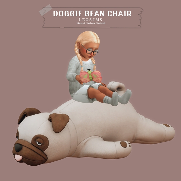 Mix Doggie Bean Chair by leosims4cc - The Sims 4 Custom Content
