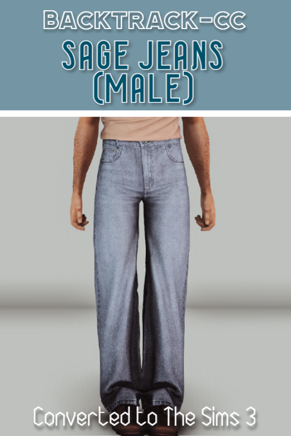 backtrack Sage Jeans (males) converted for by simsfinds - The Sims 3 Custom Content