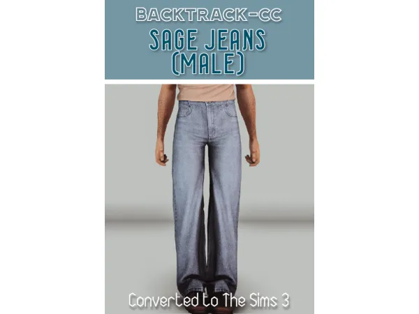 backtrack Sage Jeans (males) converted for by simmerfromsaturn - The Sims 3 Custom Content