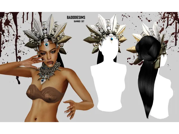 Mix DAMNED SET HALLOWEEN by BadddieSims - The Sims 4 Custom Content