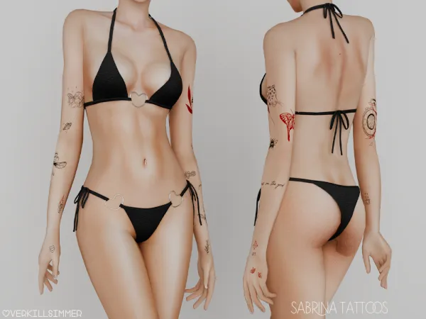 Mix Sabrina tattoos - The Sims 4 Custom Content