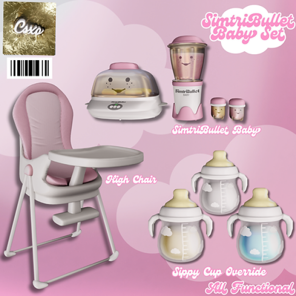Mix SimtriBullet Baby Set by simsfinds - The Sims 4 Custom Content