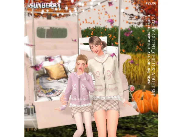 [SUNBERRY]  #25.06 Adult & Child  Lovely outfit