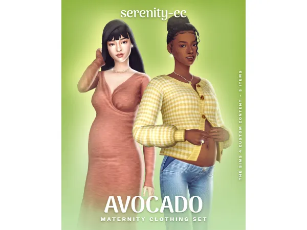 The Avocado Maternity Clothing Set by Serenity-cc