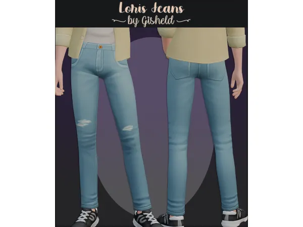 Maxis Match Loris Jeans by Gisheld - The Sims 4 Custom Content
