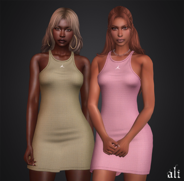 Mix JORDAN dress by simsfinds - The Sims 4 Custom Content