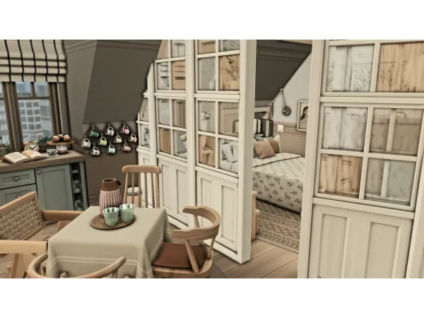 Maxis Match Cozy Attic Apartment by Simsphony - The Sims 4 Custom Content