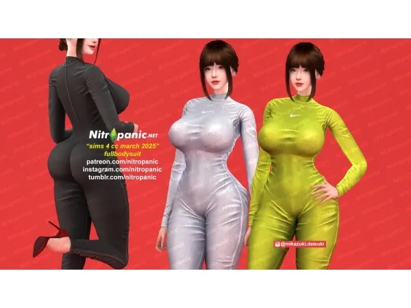 Alpha Nitropanic_fullbodysuit by nitropanic - The Sims 4 Custom Content