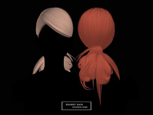 Alpha Shaney Hair by phoenixsims4 - The Sims 4 Custom Content