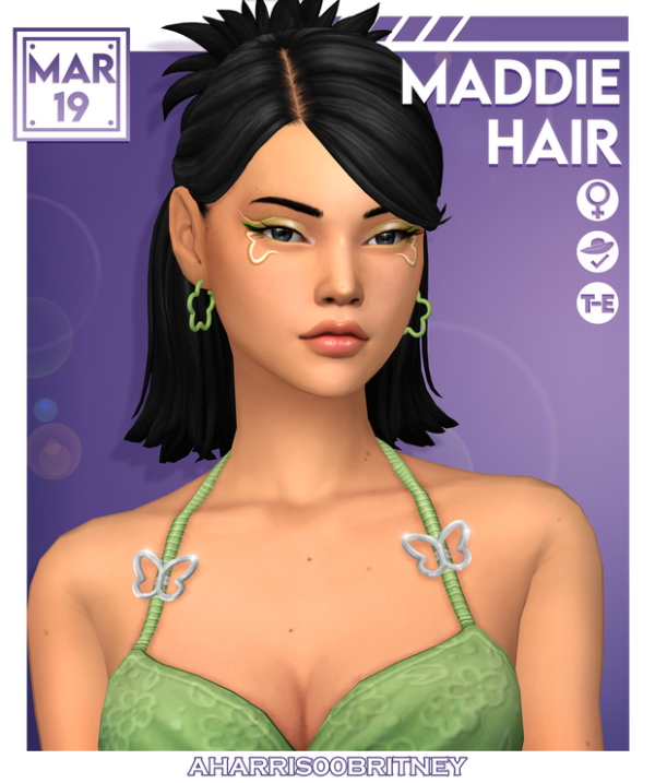 Maxis Match Maddie Hair by simsfinds - The Sims 4 Custom Content