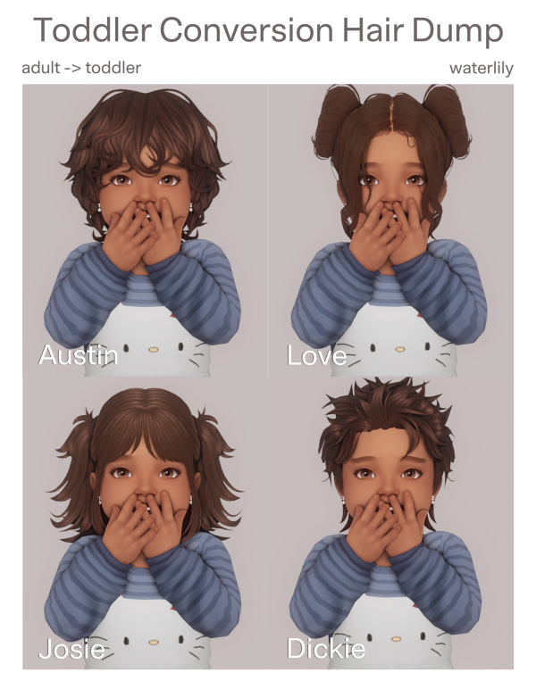 Maxis Match Toddler Hair Dump by simsfinds - The Sims 4 Custom Content