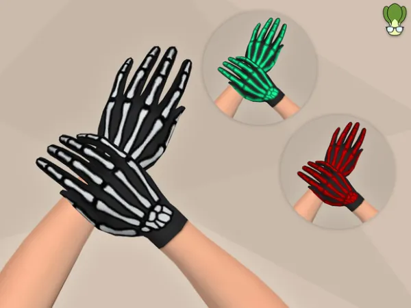 Mix Short Skeleton Gloves by kapakijo - The Sims 4 Custom Content