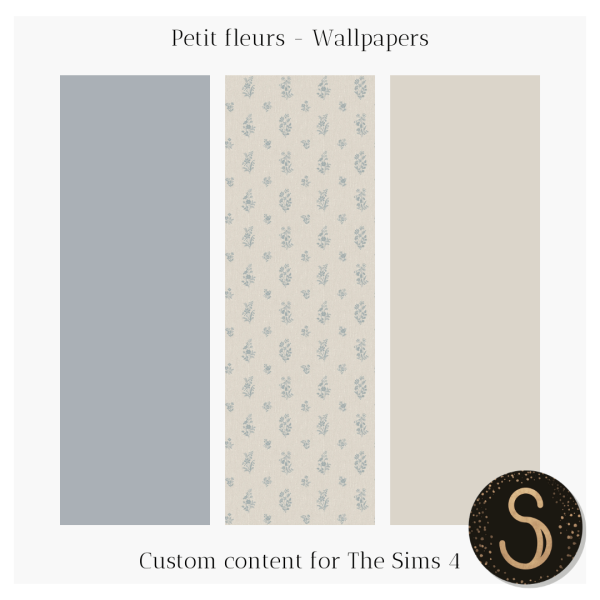 Mix Sims4Luxury Petit fleurs Wallpapers by simsfinds - The Sims 4 Custom Content