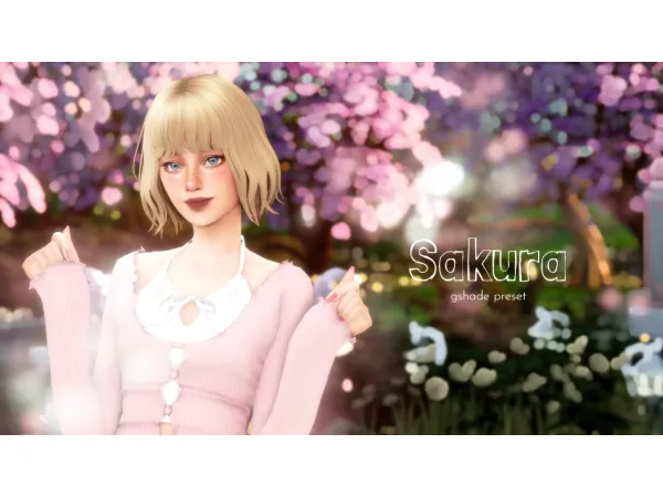 Mix Sakura gshade preset by maychany - The Sims 4 Custom Content