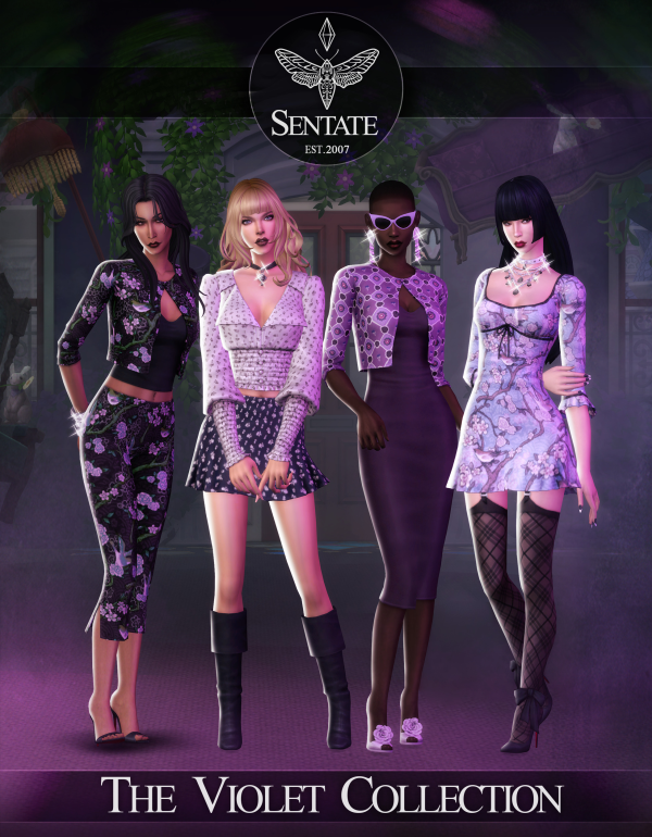Maxis Match SENTATE The Violet Collection by simsfinds - The Sims 4 Custom Content