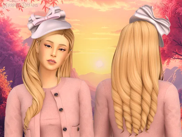 Maxis Match Hair Ariana Grande Como Glinda Em Wicked Hat - The Sims 4 Custom Content