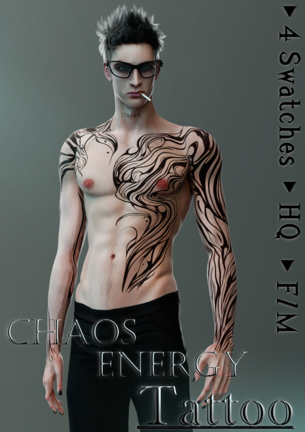 Mix Chaos Energy Tattoo by simsfinds - The Sims 4 Custom Content