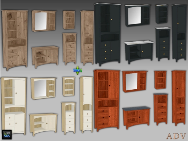 Mix Bathroom furniture by artedellavita_mabra - The Sims 4 Custom Content