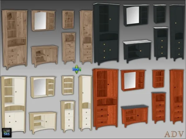 Mix Bathroom furniture - The Sims 4 Custom Content