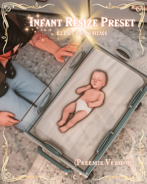 Mix Infant Resize Preset (Preemie Version) by simsfinds - The Sims 4 Custom Content