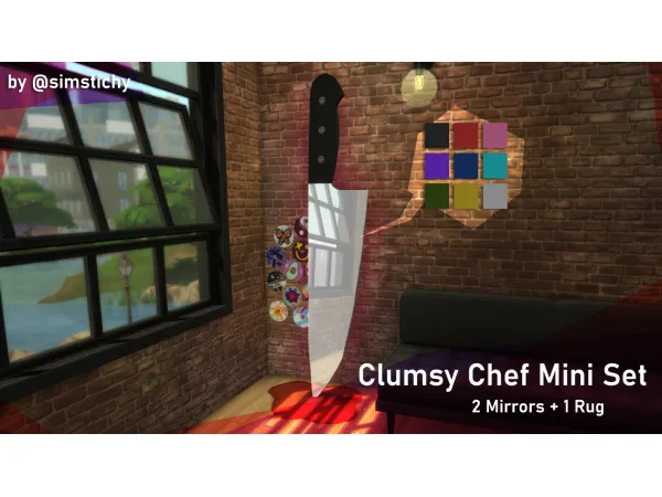 Mix CLUMSY CHEF MINI SET by simsfinds - The Sims 4 Custom Content