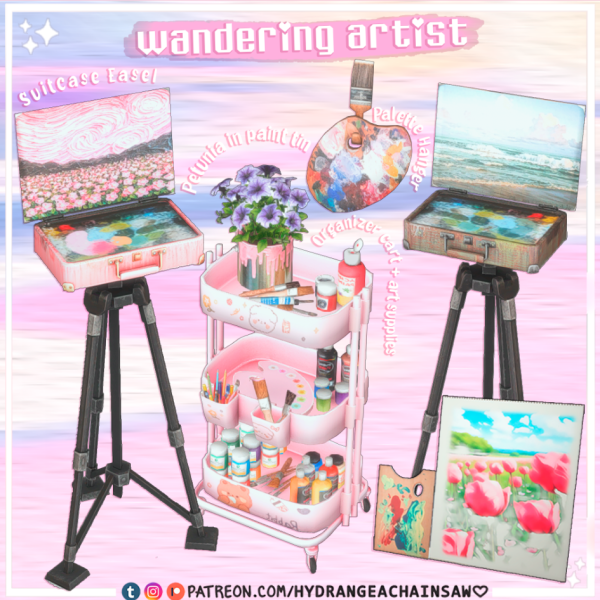 Mix Wandering Artist by hydrangeachainsaw - The Sims 4 Custom Content