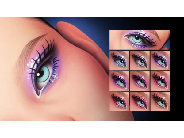 Maxis Match MM CELESTE GLITTER EYESHADOW MC13 by modcollective - The Sims 4 Custom Content