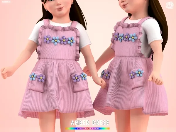 Mix Amber Dress for Toddler brsims by bluerose-sims - The Sims 4 Custom Content