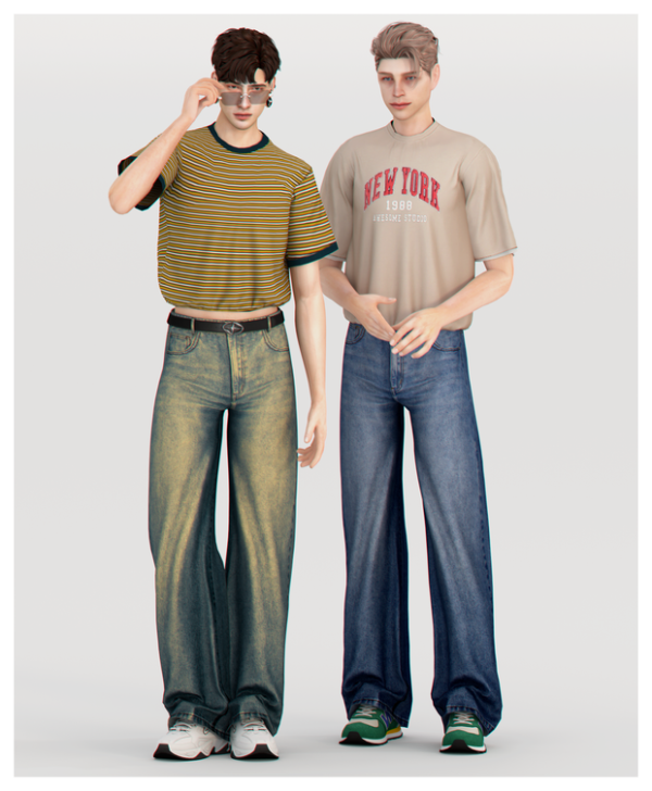 Alpha Sage Jeans for males by simsfinds - The Sims 4 Custom Content