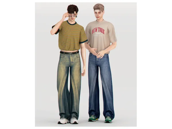 Alpha Sage Jeans for males by backtrackcc - The Sims 4 Custom Content