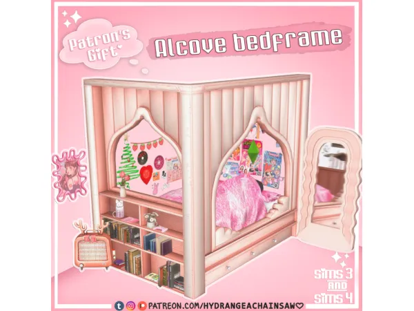 Maxis Match Alcove and Sleigh bedframes - The Sims 4 Custom Content