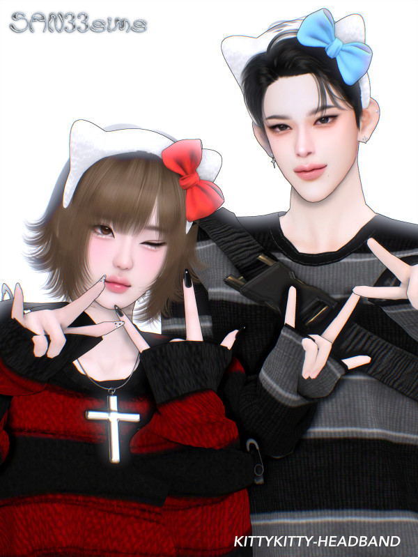 Mix 333KITTYkitty Headband by simsfinds - The Sims 4 Custom Content