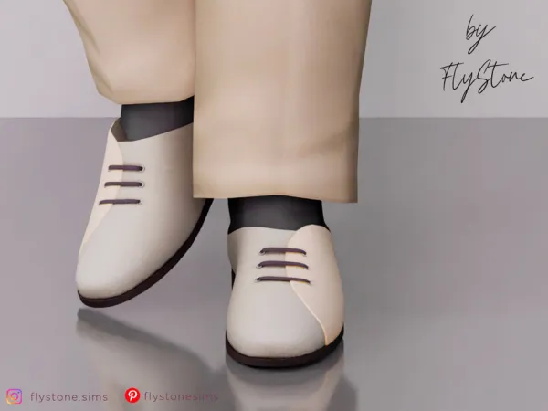 Maxis Match Child Suede Derby Shoes by FlyStone - The Sims 4 Custom Content