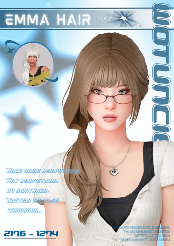 Maxis Match Emma Hair by simsfinds - The Sims 4 Custom Content