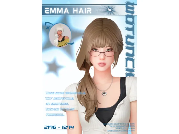 Maxis Match Emma Hair by Wotunciba - The Sims 4 Custom Content