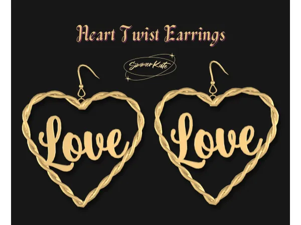 Heart Twist Earrings