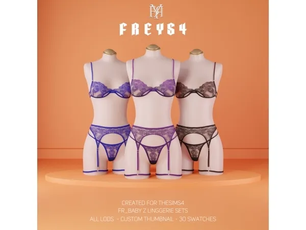 Alpha FR_Baby Z Linggerie Sets - The Sims 4 Custom Content