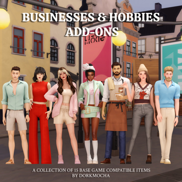 Maxis Match Business and Hobbies Add ons by simsfinds - The Sims 4 Custom Content