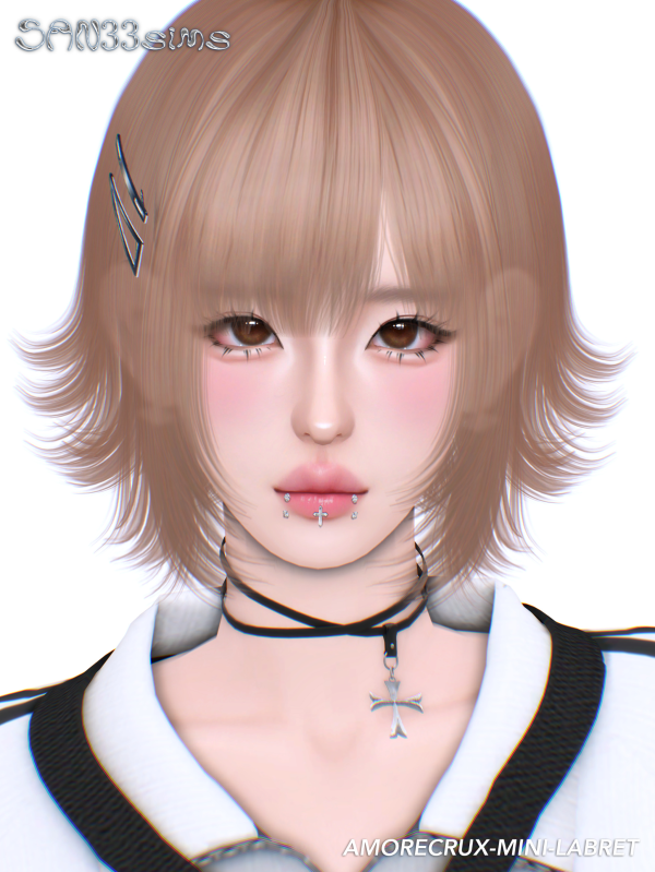 Alpha 333AmoreCrux Mini Labret by simsfinds - The Sims 4 Custom Content