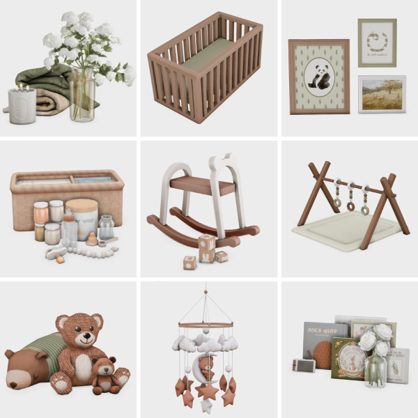 Maxis Match sage green nursery sims 4 finds by simsfinds - The Sims 4 Custom Content