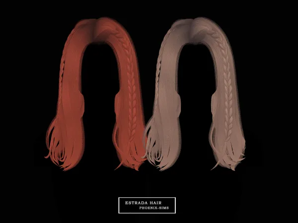 Alpha Estrada Hair by phoenixsims4 - The Sims 4 Custom Content