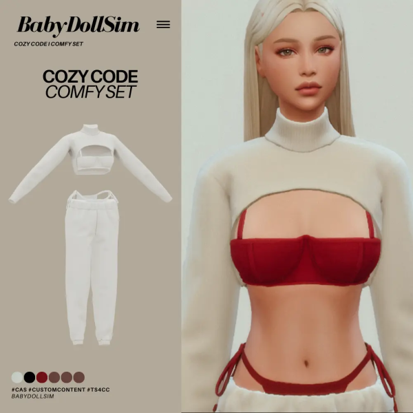 Maxis Match COMFY CODE COZY SET by simsfinds - The Sims 4 Custom Content