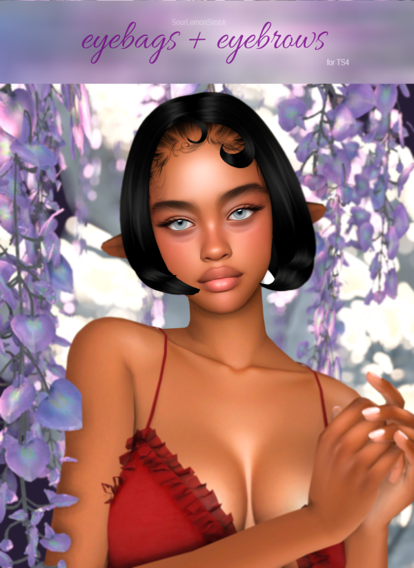Mix Eyebags eyebrows by simsfinds - The Sims 4 Custom Content