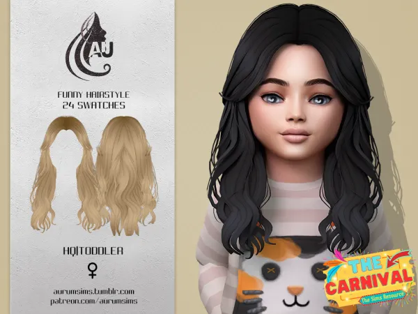 Maxis Match Funny Hairstyle toddler - The Sims 4 Custom Content