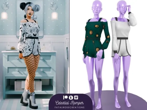 Maxis Match Celestial Romper - The Sims 4 Custom Content