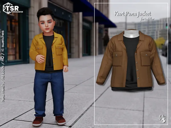 Mix Kurt Set Pana Jacket for toddler by thesimsresource - The Sims 4 Custom Content