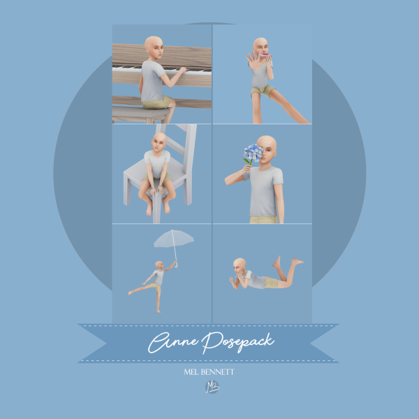 Mix Anne Posepack by melbennett - The Sims 4 Custom Content