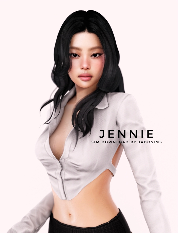 Alpha Jennie Kim (Sim Download) by shopwithflynnn - The Sims 4 Custom Content