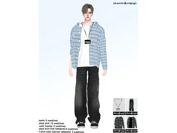 Plaid shirt suit by charon_roqiqi