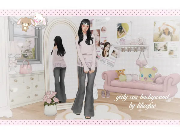 Mix girly cas background by simsfinds - The Sims 4 Custom Content